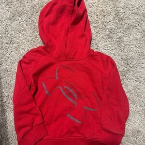 Under Armour Red Kids Hooded Sweatshirt with Reflective Logo